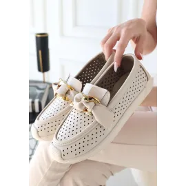 Riwan Bej Cilt Babet Ayakkabı (Numara: 36)