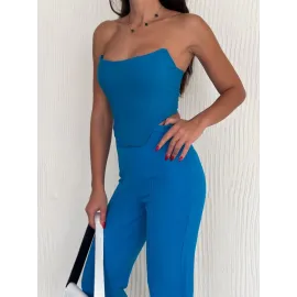 Büstiyer Pantolon Takım S1011 Mavi (Beden: S)