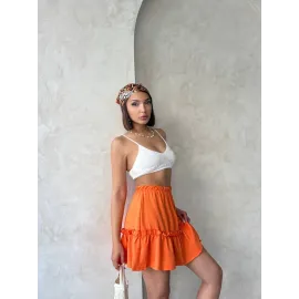 Çingene Keten Etek Turuncu S24808 (Beden: L)