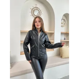 Mevsimlik Deri Ceket Siyah St255510 (Beden: S)