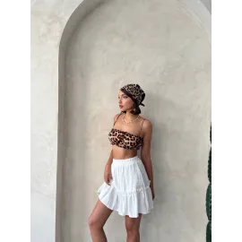 Çingene Keten Etek Beyaz S24808 (Beden: S)