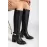 Jeoli Siyah Cilt Topuklu Çizme (Numara: 38)