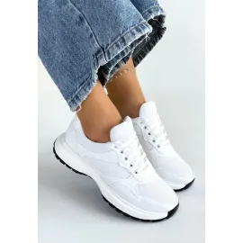 Slar Beyaz Cilt Bağcıklı Spor Ayakkabı (Numara: 37)