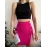 Üç Taşlı Mini Etek Fuşya (Beden: L)