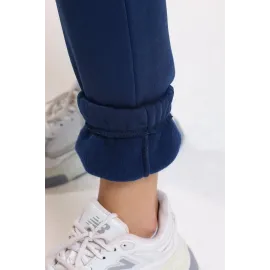 3 İplik Şardonlu Paça Lastikli Eşofman Lacivert İs001 (Beden: M)