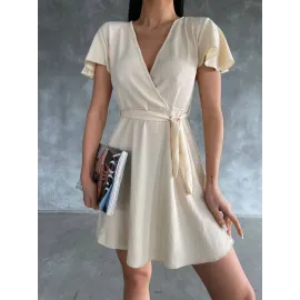 Bürümcük Mini Boy Elbise Bej (Beden: Standart)