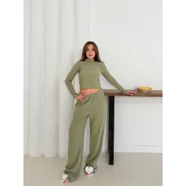 Balıkçı Yaka Örme Takım Mint St265865 (Beden: M)