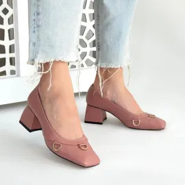 Cande Pudra Cilt Topuklu Ayakkabı (Numara: 37)