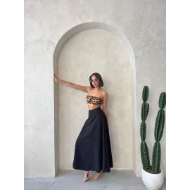 Uzun Astarlı Etek S255043 Siyah (Beden: S)