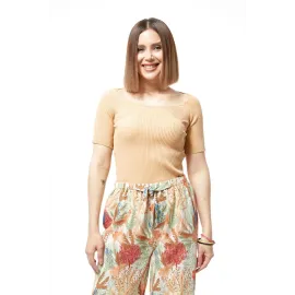 Yazlık Triko Tişört Bej (Benden: Standart)