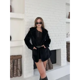 Fok Ceket Premıum Kalite Siyah St255860 (Beden: L)