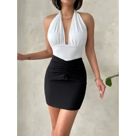 Önü Büzgülü Etek Siyah S24222 (Beden: S)