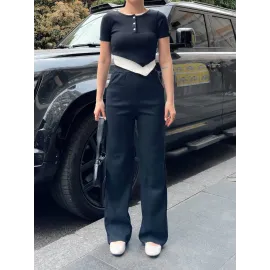 Düğme Yakalı Siyah Alt Üst Takım S3943 (Beden: S)