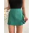 Çift Yırtmaçlı Atlas Şort Etek Yeşil S240364 (Beden: M)
