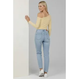 Tek Omuz İpli Bluz Sarı T4328 (Beden: L)