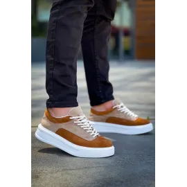 Kb-005 Kuback Vizon Taba Süet Bağcıklı  Günlük Erkek  Ayakkabı (Numara: 44)