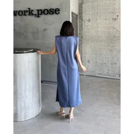 Vatkalı Elbise Mor (Beden: M)