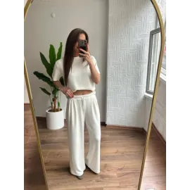 Modal Alt Üst Takım Beyaz (Beden: M)