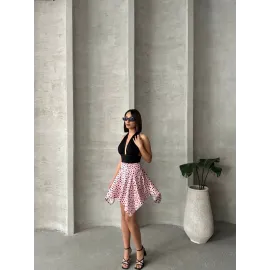 Puantiyeli Etek S25900 Pembe (Beden: L)