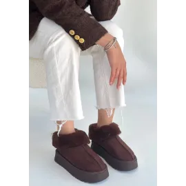 Edali Kahverengi Süet Bot (Numara: 38)