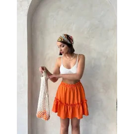 Çingene Keten Etek Turuncu S24808 (Beden: S)