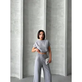 Bluz Pantolon Takım S255057 Gri (Beden: Xl)