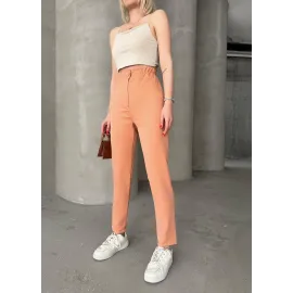 Beli Lastikli Karamel Pantolon Somon (Beden: M)