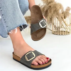 Zooy Yeşil Nubuk Terlik (Numara: 36)