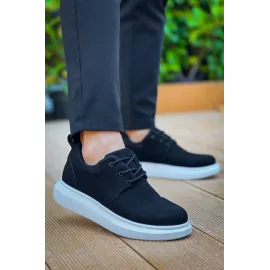 Kb-003 Kuback Siyah Süet Bağcıklı  Günlük Erkek  Ayakkabı (Numara: 43)