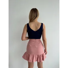 Altı Fırfırlı Etek Pudra S24817 (Beden: S)