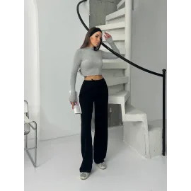 Fitilli Şardonlu Pantolon Siyah A4058 (Beden: L)