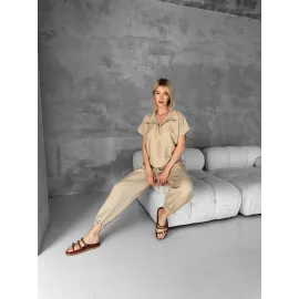 Bluz Şalvar Takım Bej S255841 (Beden: L)