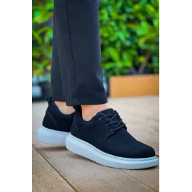 Kb-003 Kuback Siyah Süet Bağcıklı  Günlük Erkek  Ayakkabı (Numara: 42)
