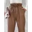 Kendinden İnce Kemerli Deri Pantolon Kahve T1178 (Beden: Xl)