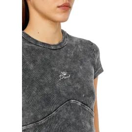 Nakış İşlemeli Asit Yıkamalı Bluz Antrasit (Beden: Standart)