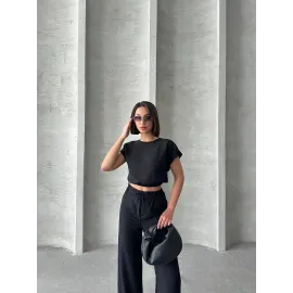 Bluz Pantolon Takım S255057 Siyah (Beden: S)