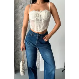 Baggy Süper Taş Bıyık Yıkama Koyu Mavi Jeans Pantolon D2007 (Beden: 42)