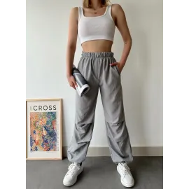 Paraşüt Pantolon Gri (Beden: M)