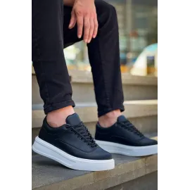 Kb-005 Kuback Siyah Cilt Bağcıklı  Günlük Erkek  Ayakkabı (Numara: 40)