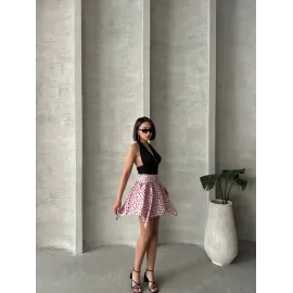 Puantiyeli Etek S25900 Pembe (Beden: M)