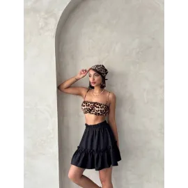 Çingene Keten Etek Siyah S24808 (Beden: M)