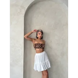 Çingene Keten Etek Beyaz S24808 (Beden: S)