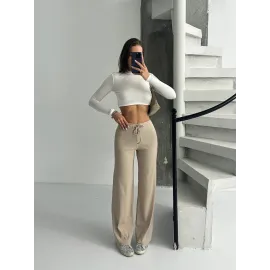 Fit Comfort Bej Salaş Pantolon A6011 (Beden: Standart)