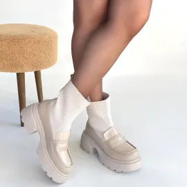 Wanye Bej Cilt Cilt Streçli Bot (Numara: 38)