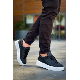 Kb-005 Kuback Siyah Cilt Bağcıklı  Günlük Erkek  Ayakkabı (Numara: 40)