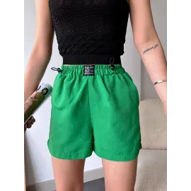 Armalı Keten Şort Yeşil S251003 (Beden: M)