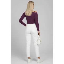 Tek Omuz İpli Bluz Mürdüm T4328 (Beden: L)