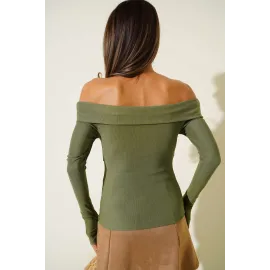 Madonna Çapraz Yaka Bluz Yeşil T4331 (Beden: M)