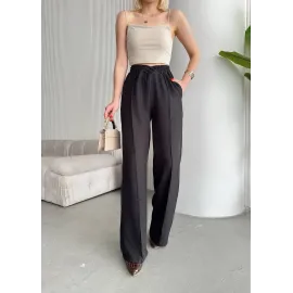 Beli Çapraz Pantolon Siyah (Beden: M)