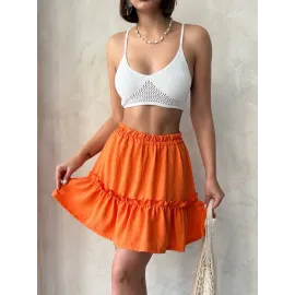 Çingene Keten Etek Turuncu S24808 (Beden: S)